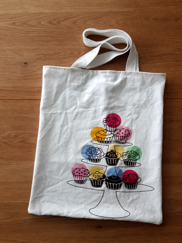 tote bag motifs cupcake