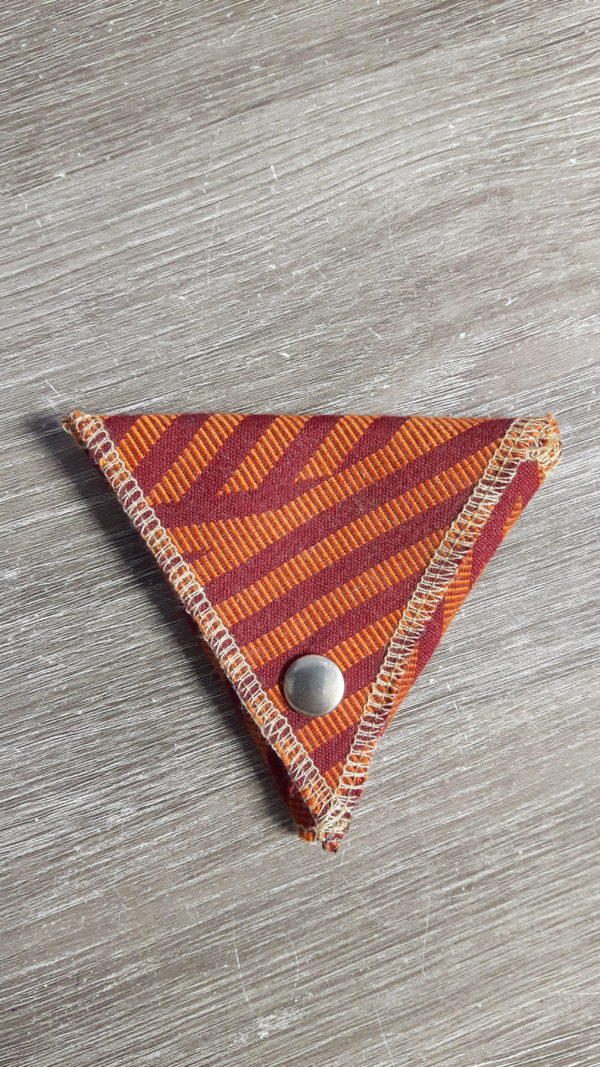 Porte monnaie origami chevrons orange